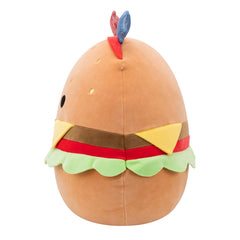 Squishmallows 14" Carl the Cheeseburger with Red and Blue Star Headband | Jazwares / Squishmallows Squad