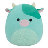 Squishmallows 14" Seamus the Green Cow with Fuzzy Belly | Jazwares / Squishmallows Squad