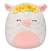 Squishmallows 16" Rosie the Spotted Pig with Yellow Flower Crown | Jazwares / Squishmallows Squad