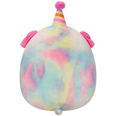 Squishmallows 12" Delenne the Rainbow Tie-Dye Dog With Party Hat | Jazwares / Squishmallows Category| Squad