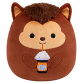 Squishmallows 12" Wade the Brown Werewolf Holding Purple Frappe | Jazwares / Squishmallows Squad