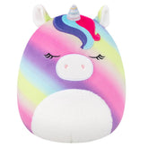 Squishmallows 8" Clarissa the Rainbow Unicorn with Fuzzy Belly | Jazwares / Squishmallows Squad