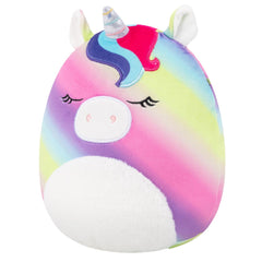 Squishmallows 8" Clarissa the Rainbow Unicorn with Fuzzy Belly | Jazwares / Squishmallows Squad