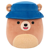 Squishmallows 12" Stokely the Brown Kodiak Bear with Bucket Hat | Jazwares / Squishmallows Squad