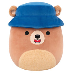 Squishmallows 12" Stokely the Brown Kodiak Bear with Bucket Hat | Jazwares / Squishmallows Squad