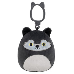Squishmallows 3.5" Dmitri the Dark Grey Wolf Clip | Jazwares / Squishmallows Category| Squad