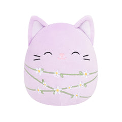 Squishmallows 8" Mak the Lavender Cat Wrapped with Flower Stems | Jazwares / Squishmallows Squad