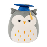 Squishmallows 12" Hoot the Grey Owl with Blue Graduation Cap | Jazwares / Squishmallows Squad
