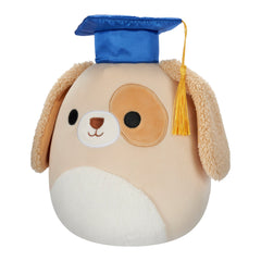Squishmallows 8" Harris the Brown Spotted Dog in Graduation Cap | Jazwares / Squishmallows Squad