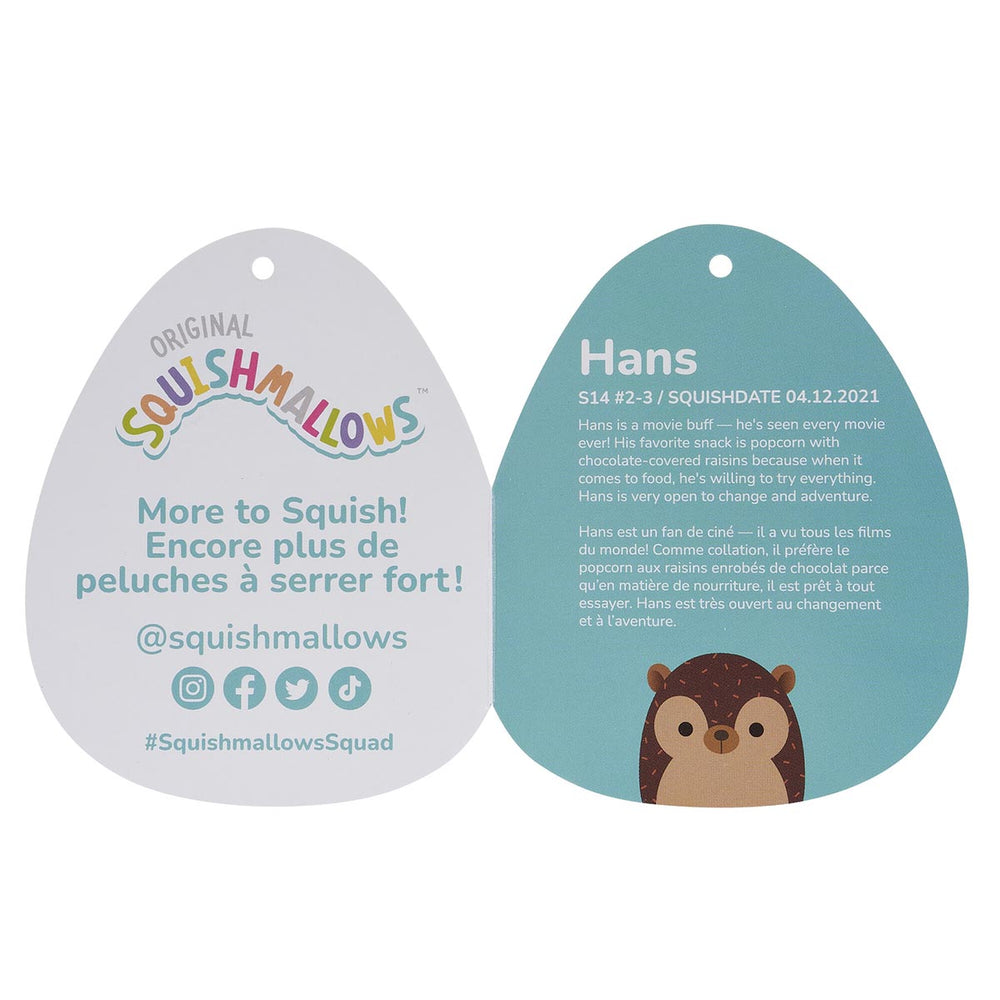Squishmallows 14" Hans the Brown Hedgehog | Jazwares / Squishmallows   Squad