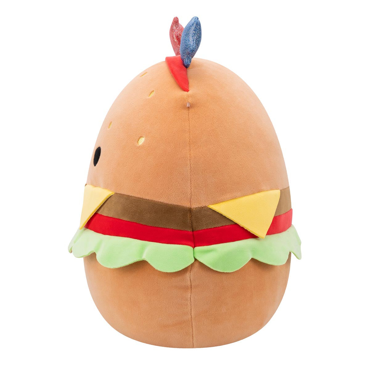 Squishmallows 14" Carl the Cheeseburger with Red and Blue Star Headband | Jazwares / Squishmallows   Squad