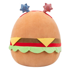 Squishmallows 14" Carl the Cheeseburger with Red and Blue Star Headband | Jazwares / Squishmallows   Squad