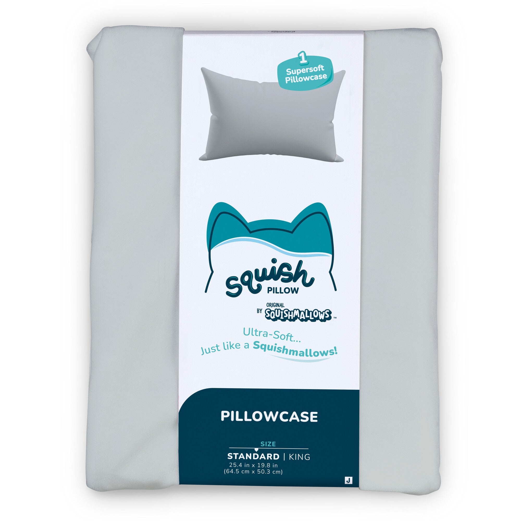 SquishPillow Pillow Case Light Slumber Grey | Jazwares / Squishmallows   Category