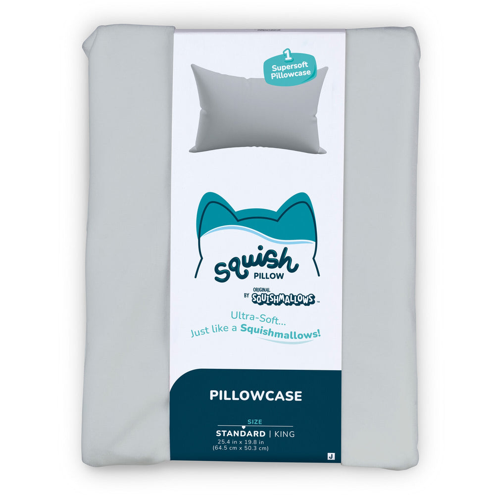 SquishPillow Pillow Case Light Slumber Grey | Jazwares / Squishmallows   Category