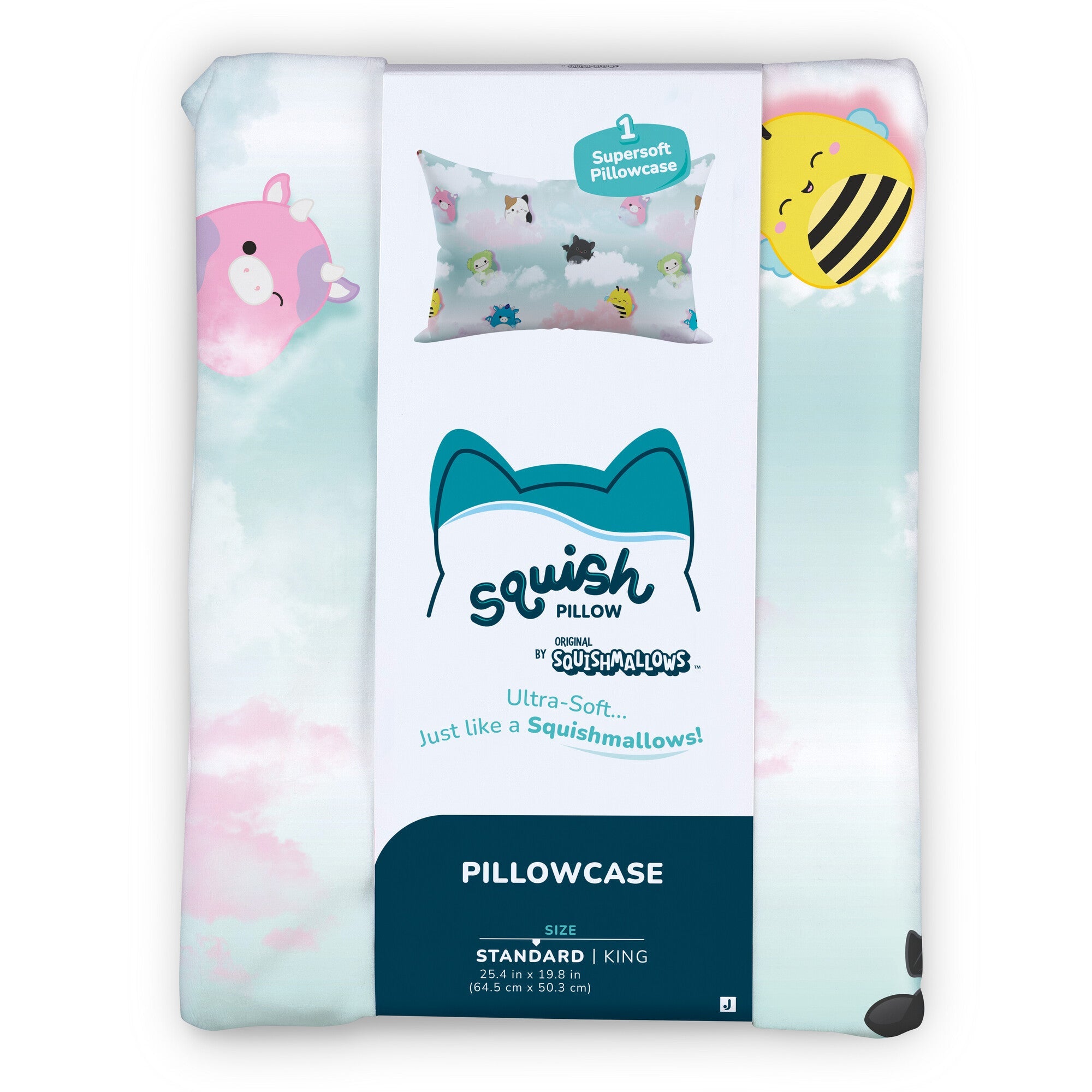 SquishPillow Pillowcase Squishmallows Pillow Cover On Cloud 9 | Jazwares / Squishmallows   Category