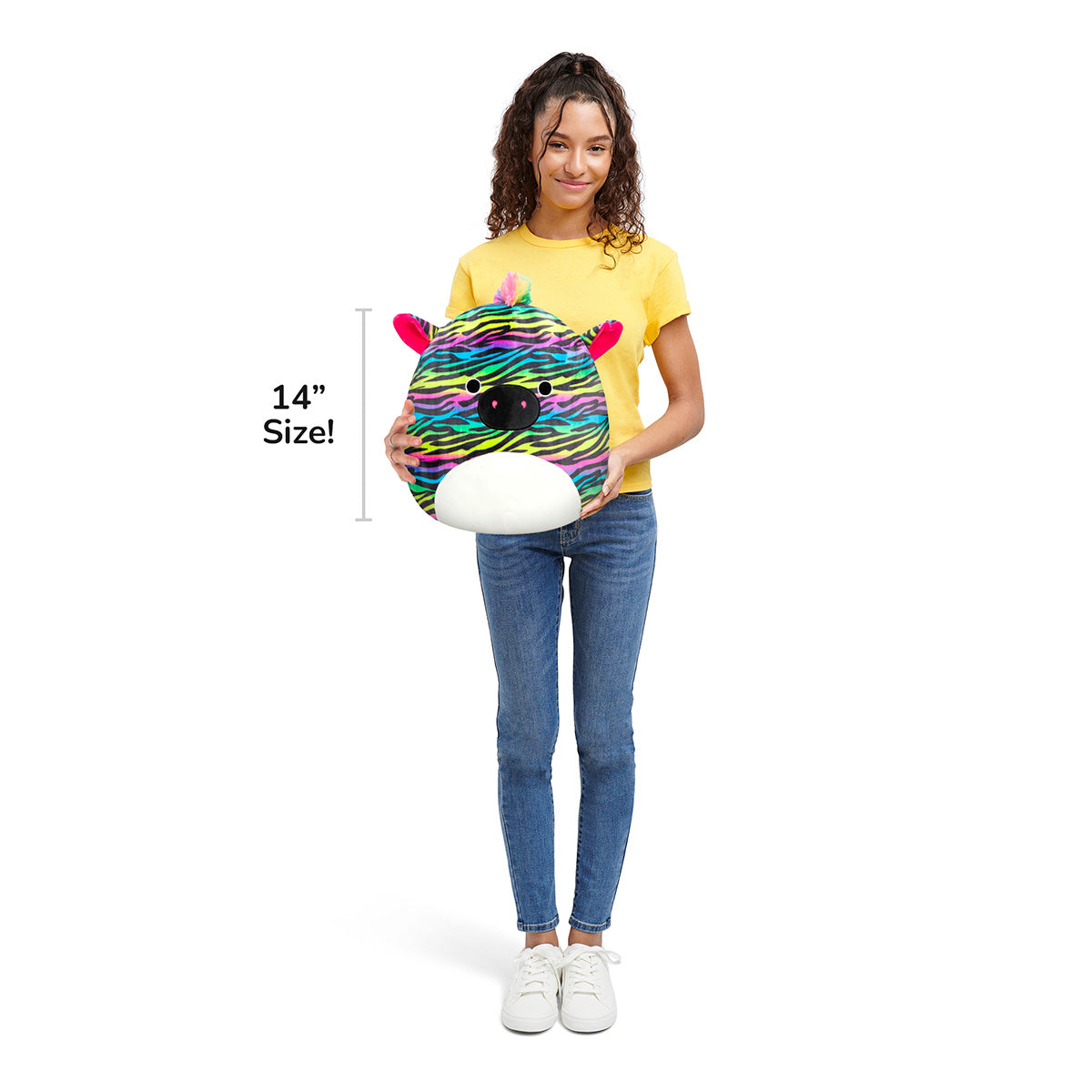 Squishmallows 14" Safiyah the Rainbow Zebra | Jazwares / Squishmallows   Squad