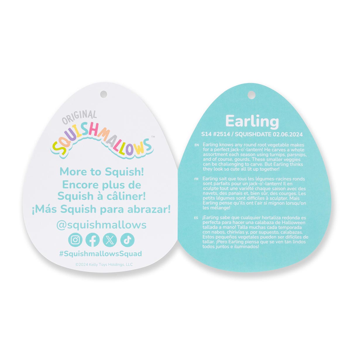 Squishmallows 14" Earling the Neon Green Mushroom Bat | Jazwares / Squishmallows   Squad