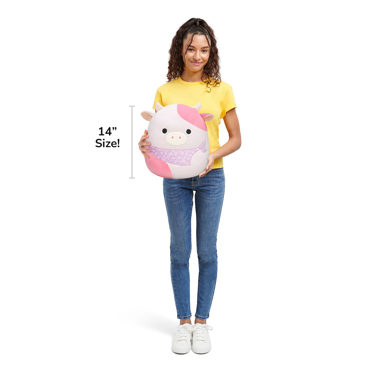 Squishmallows 14" Reshma the Light Pink Cow | Jazwares / Squishmallows   Squad