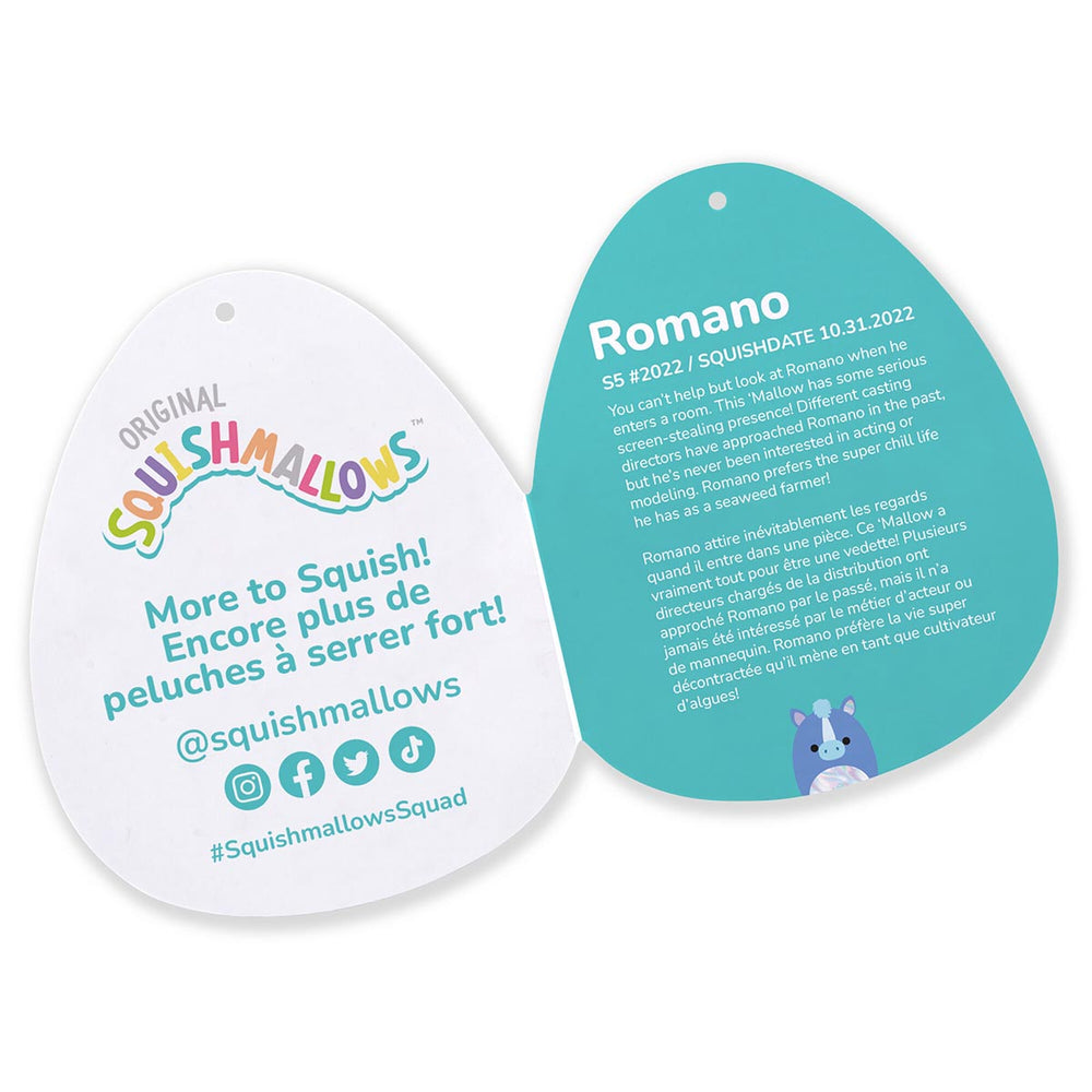 Squishmallows 16" Mythical Creature Romano the Blue Hippocampus | Jazwares / Squishmallows   Squad