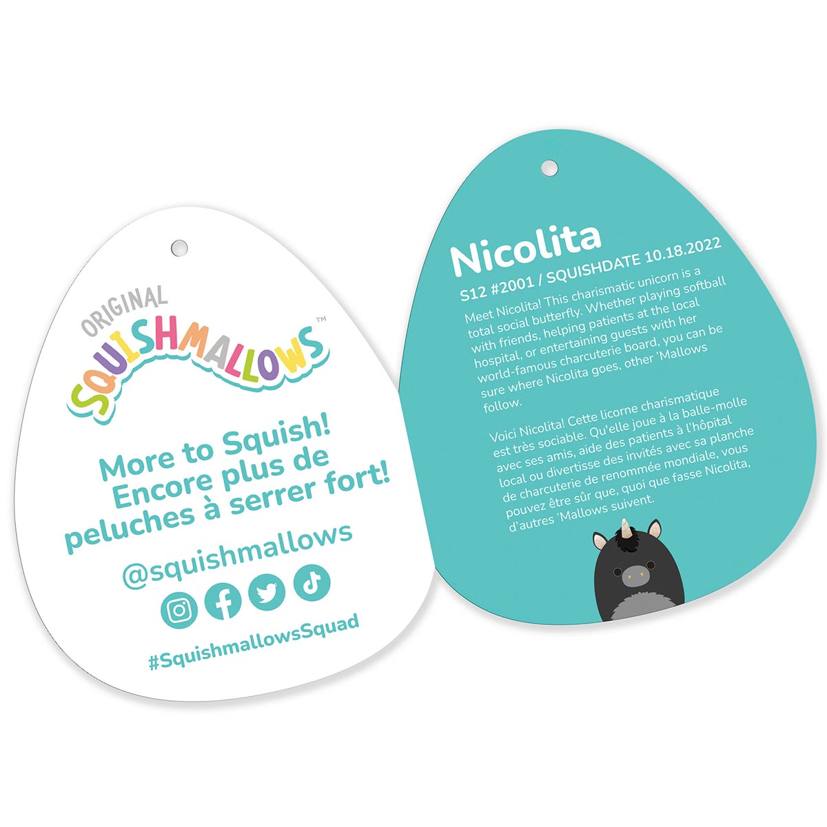 Squishmallows 12" Nicolita the Black and Gold Unicorn | Jazwares / Squishmallows   Squad