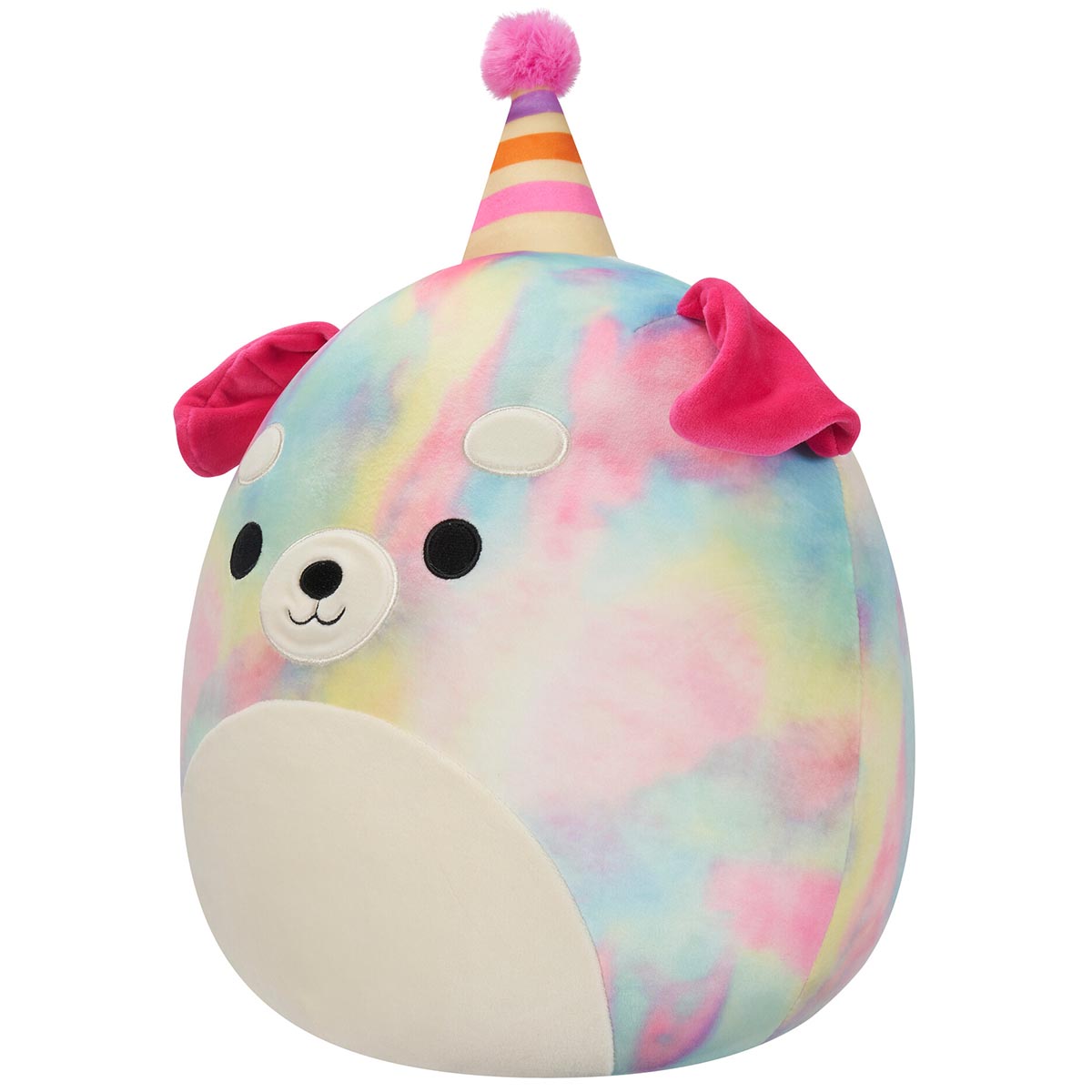 Squishmallows 12" Delenne the Rainbow Tie-Dye Dog With Party Hat | Jazwares / Squishmallows   Category|  Squad
