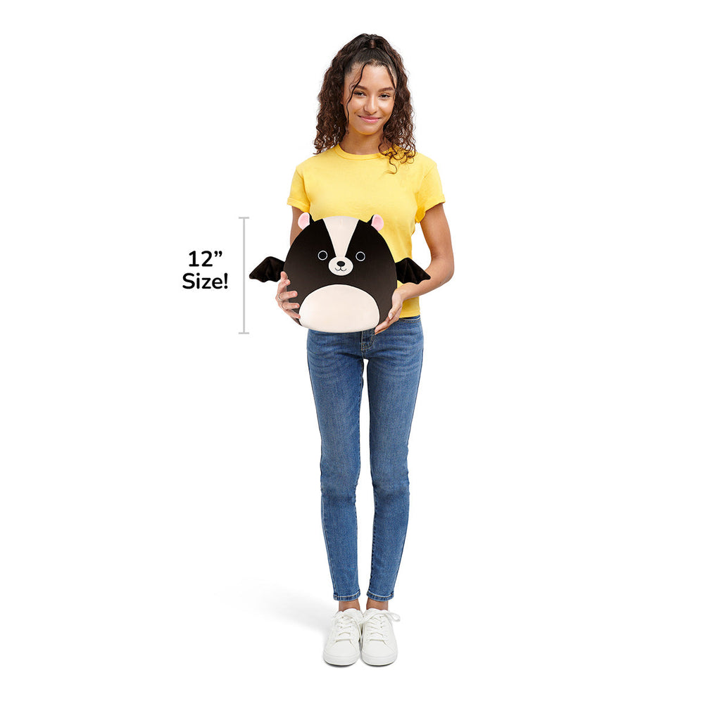 Squishmallows 12" Skyler the Black and White Skunk Bat | Jazwares / Squishmallows   Squad