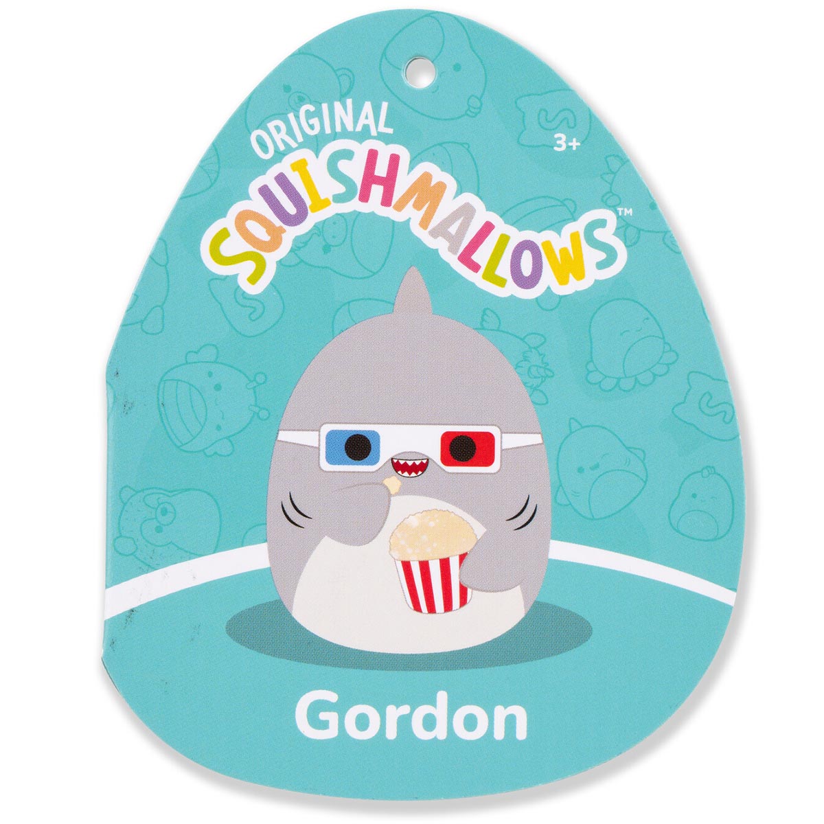 Squishmallows 16" Gordon the Grey Shark with 3D Glasses | Jazwares / Squishmallows   Squad