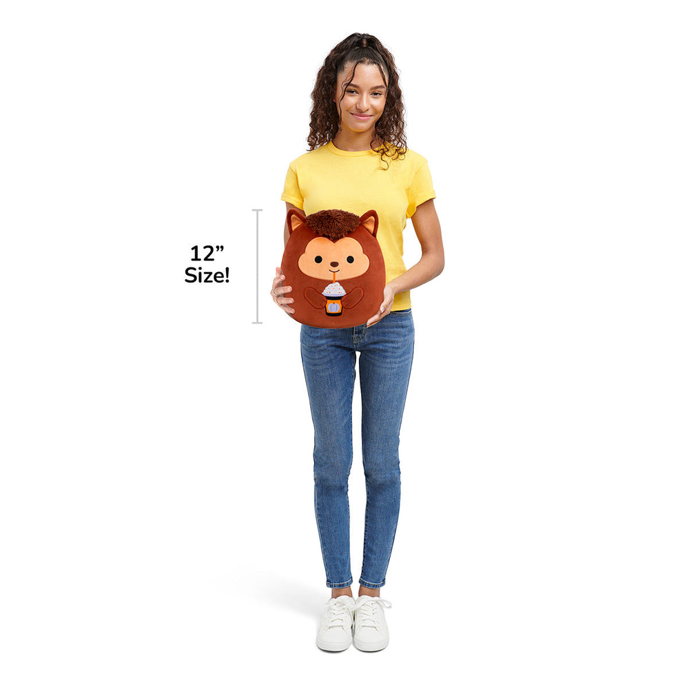 Squishmallows 12" Wade the Brown Werewolf Holding Purple Frappe | Jazwares / Squishmallows   Squad