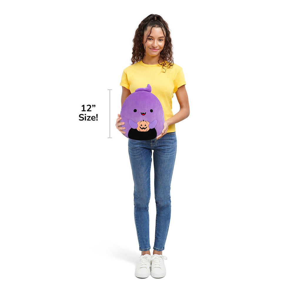 Squishmallows 12" Jordon the Purple Ghost Holding Jack O'Lantern | Jazwares / Squishmallows   Squad