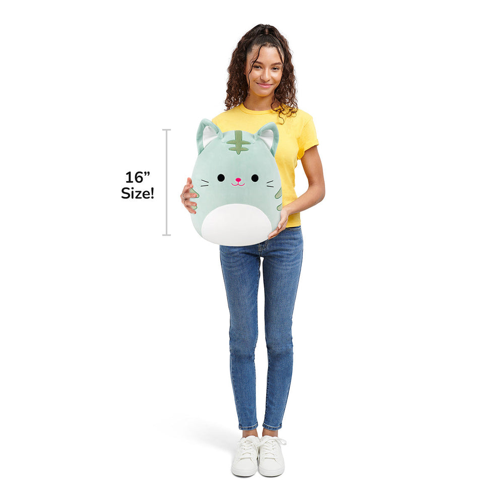 Squishmallows 16" Chase the Green Tabby Cat | Jazwares / Squishmallows   Squad