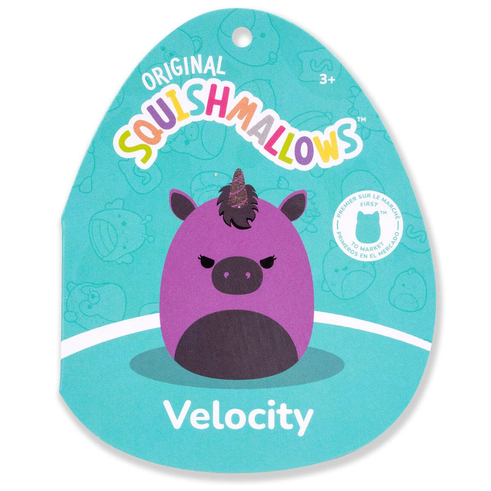 Squishmallows 14" Velocity the Purple and Black Unicorn | Jazwares / Squishmallows   Squad