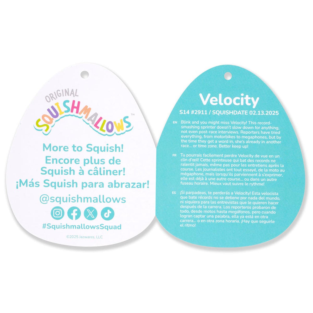 Squishmallows 14" Velocity the Purple and Black Unicorn | Jazwares / Squishmallows   Squad