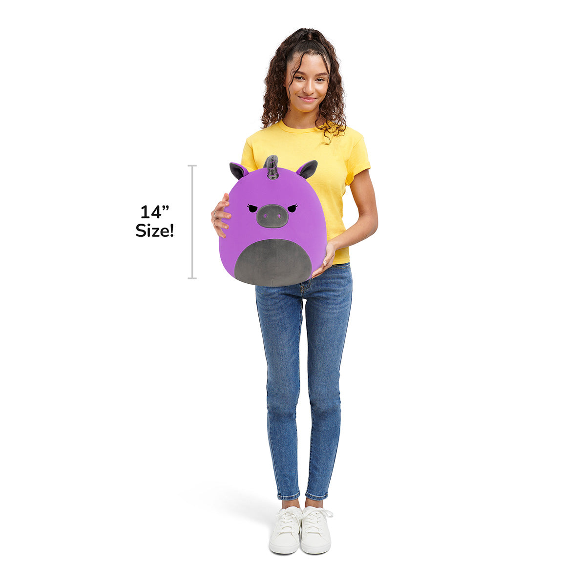 Squishmallows 14" Velocity the Purple and Black Unicorn | Jazwares / Squishmallows   Squad