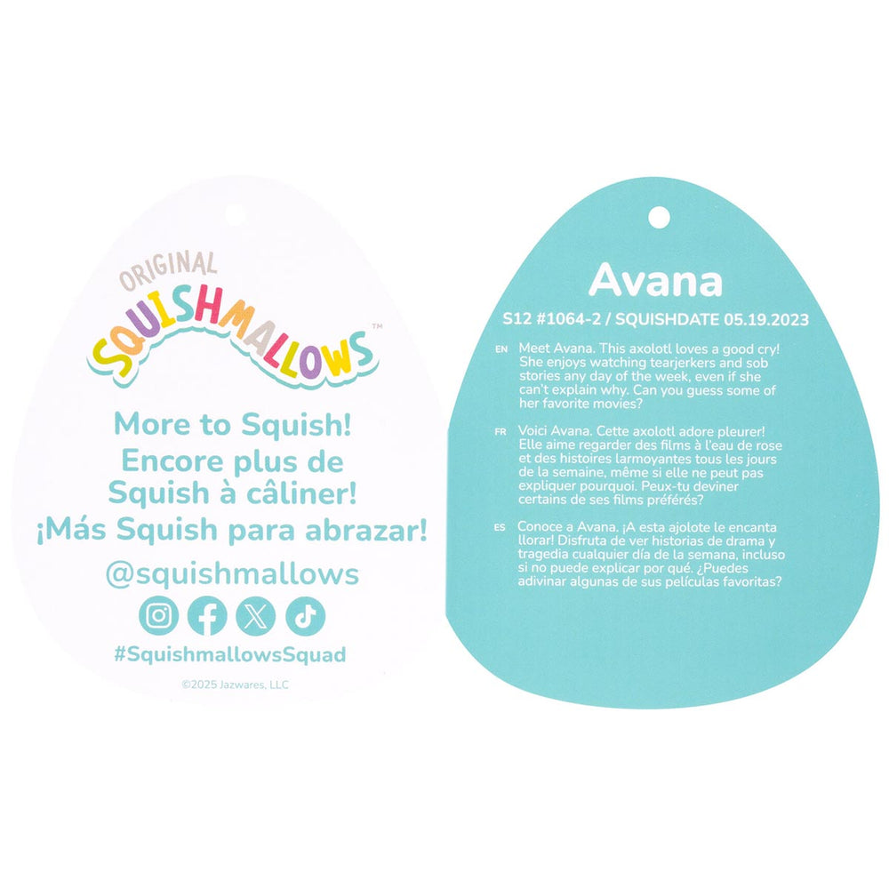Squishmallows 12" Avana the Spotted Axolotl with Silver Crown | Jazwares / Squishmallows   Squad