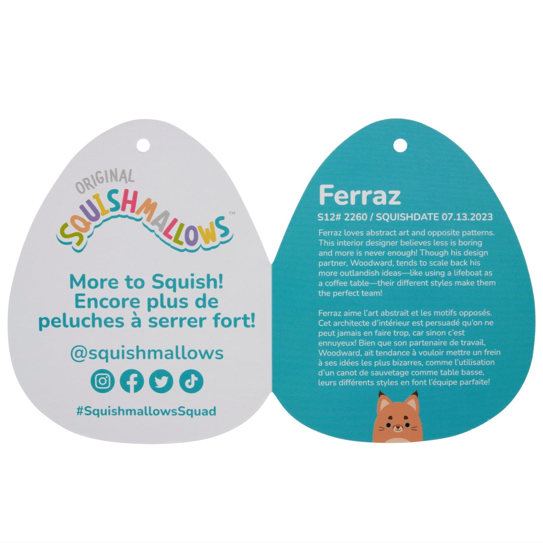 Squishmallows 12" Ferraz the Orange Caracal Cat | Jazwares / Squishmallows   Squad