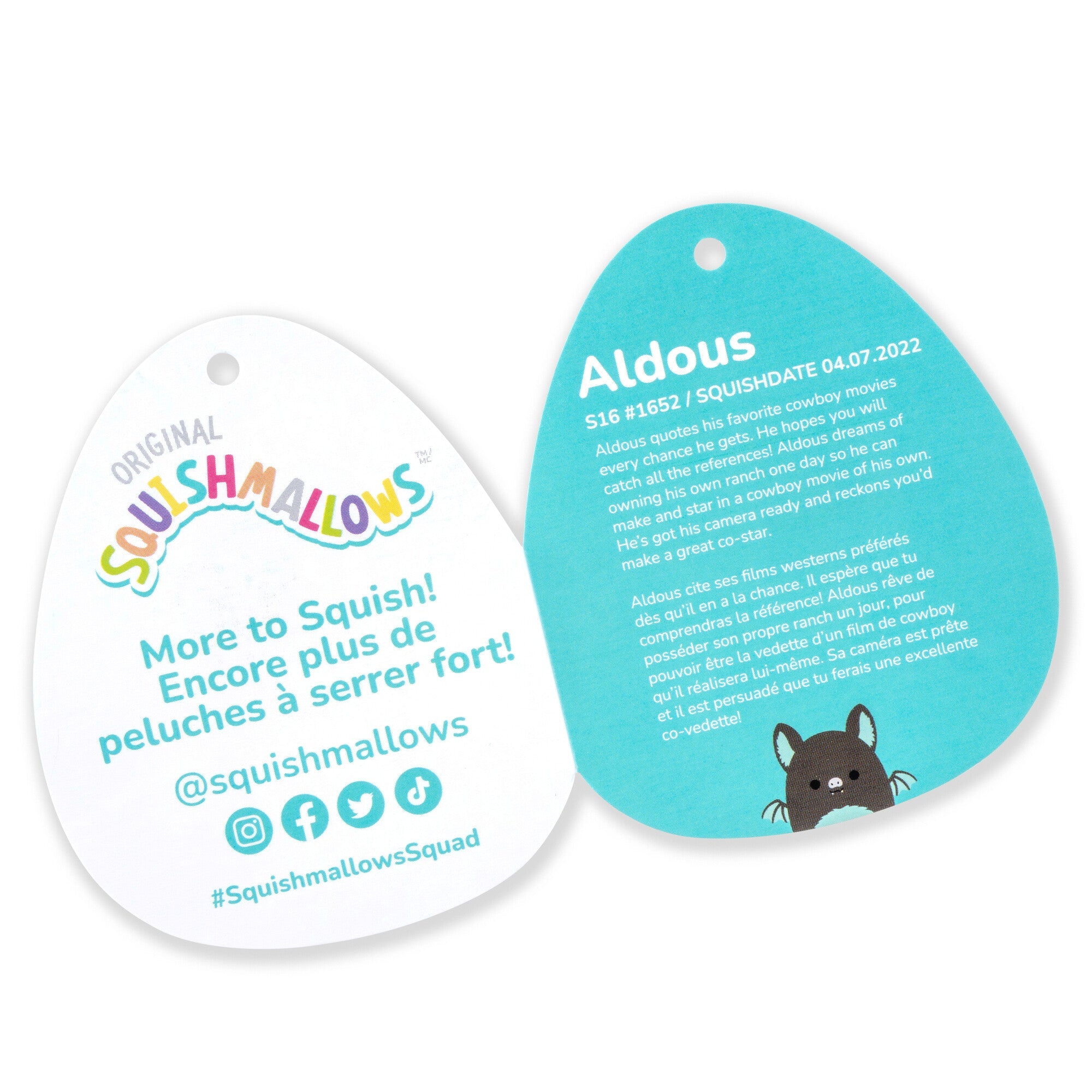 Squishmallows 12" Aldous the Black and Teal Fruit Bat | Jazwares / Squishmallows   Squad