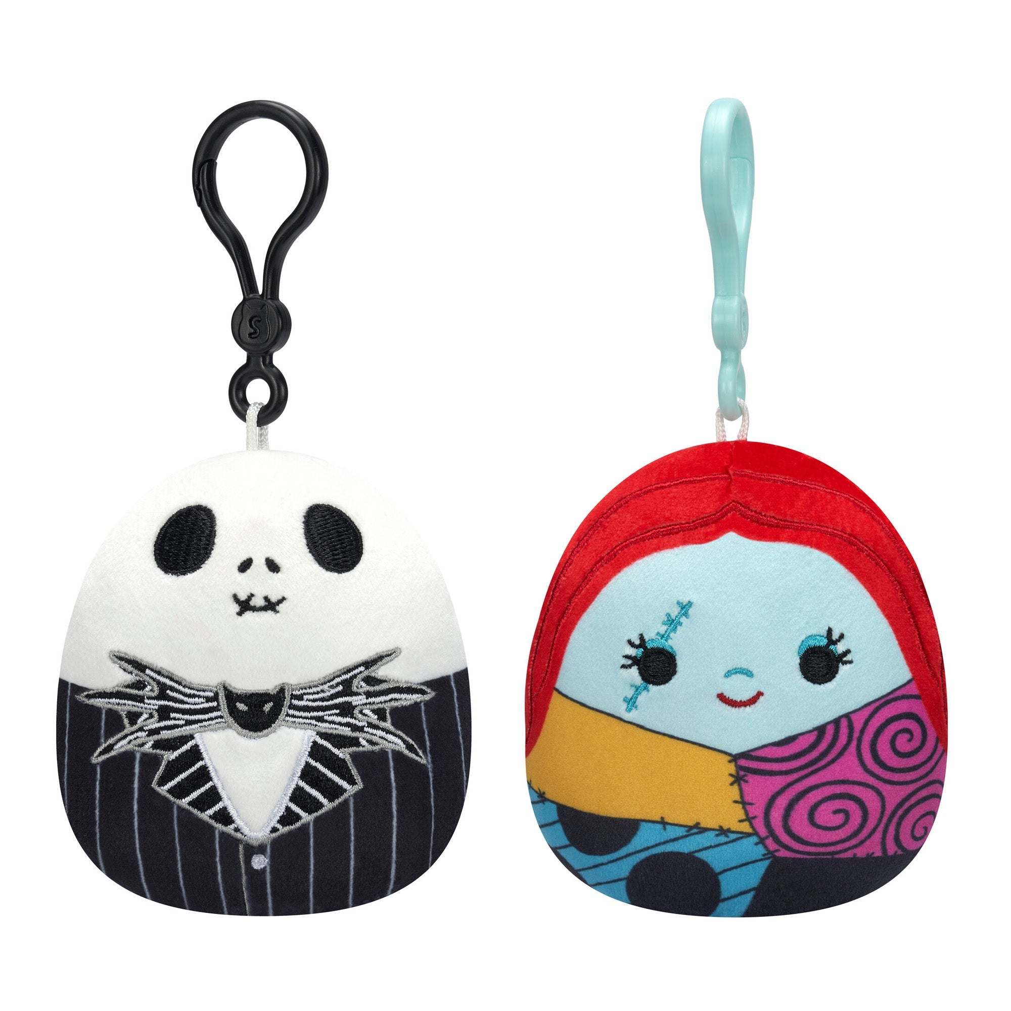 Squishmallows 3.5-Inch Disney Jack Skellington and Sally Clip 2-Pack | Jazwares / Squishmallows   Category