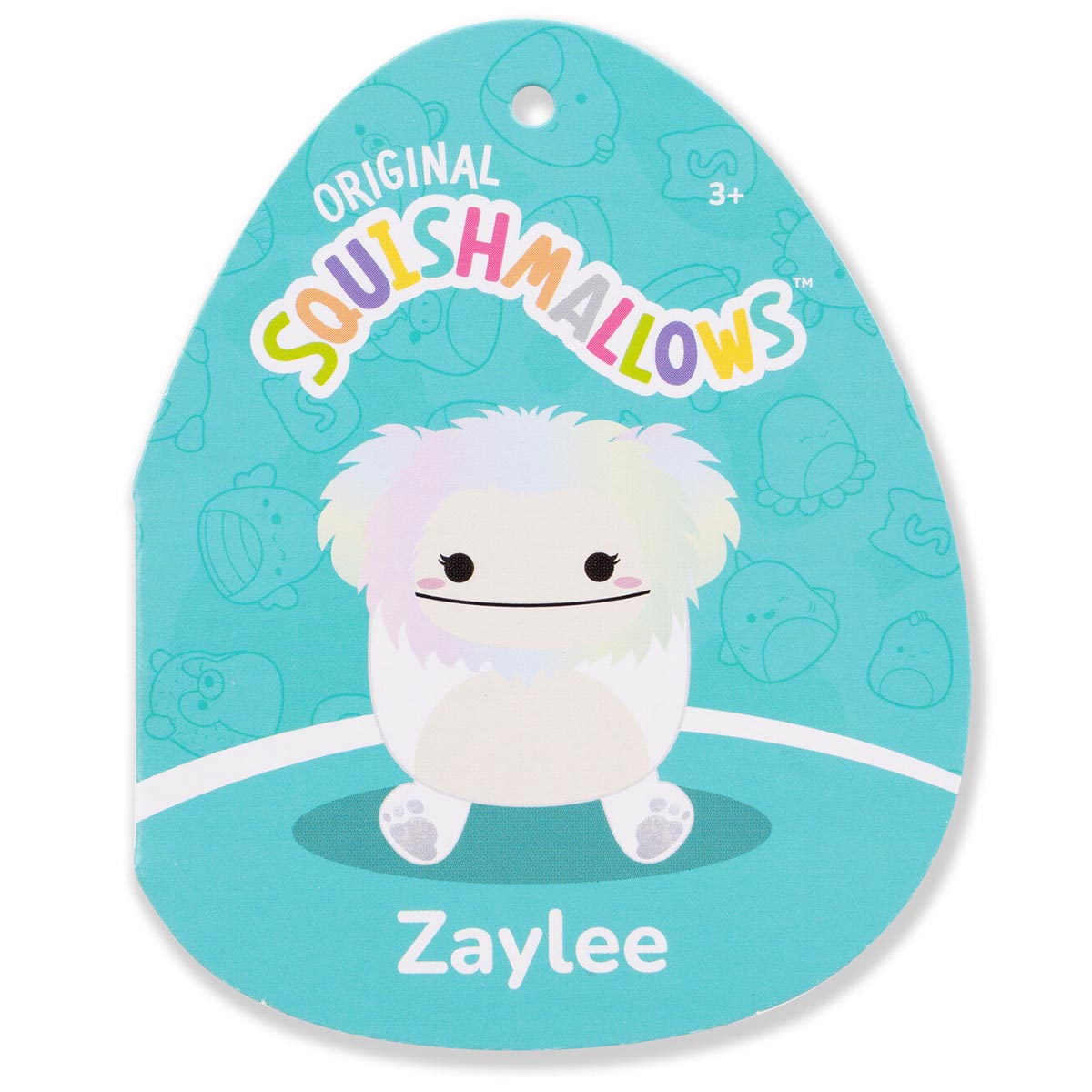 Squishmallows 5" Zaylee the White Bigfoot with Rainbow Mane | Jazwares / Squishmallows   Squad
