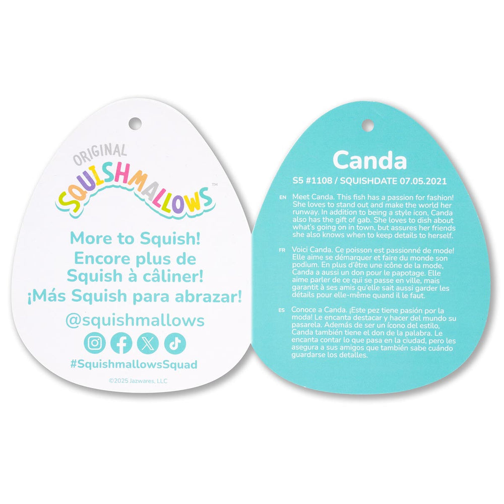Squishmallows 5" Canda the Rainbow Striped Fish | Jazwares / Squishmallows   Squad