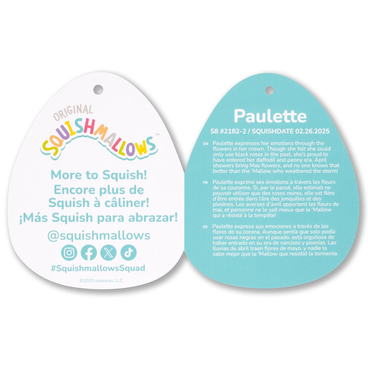 Squishmallows 8" Paulette the Rainbow Tie-Dye Fennec Fox | Jazwares / Squishmallows   Squad