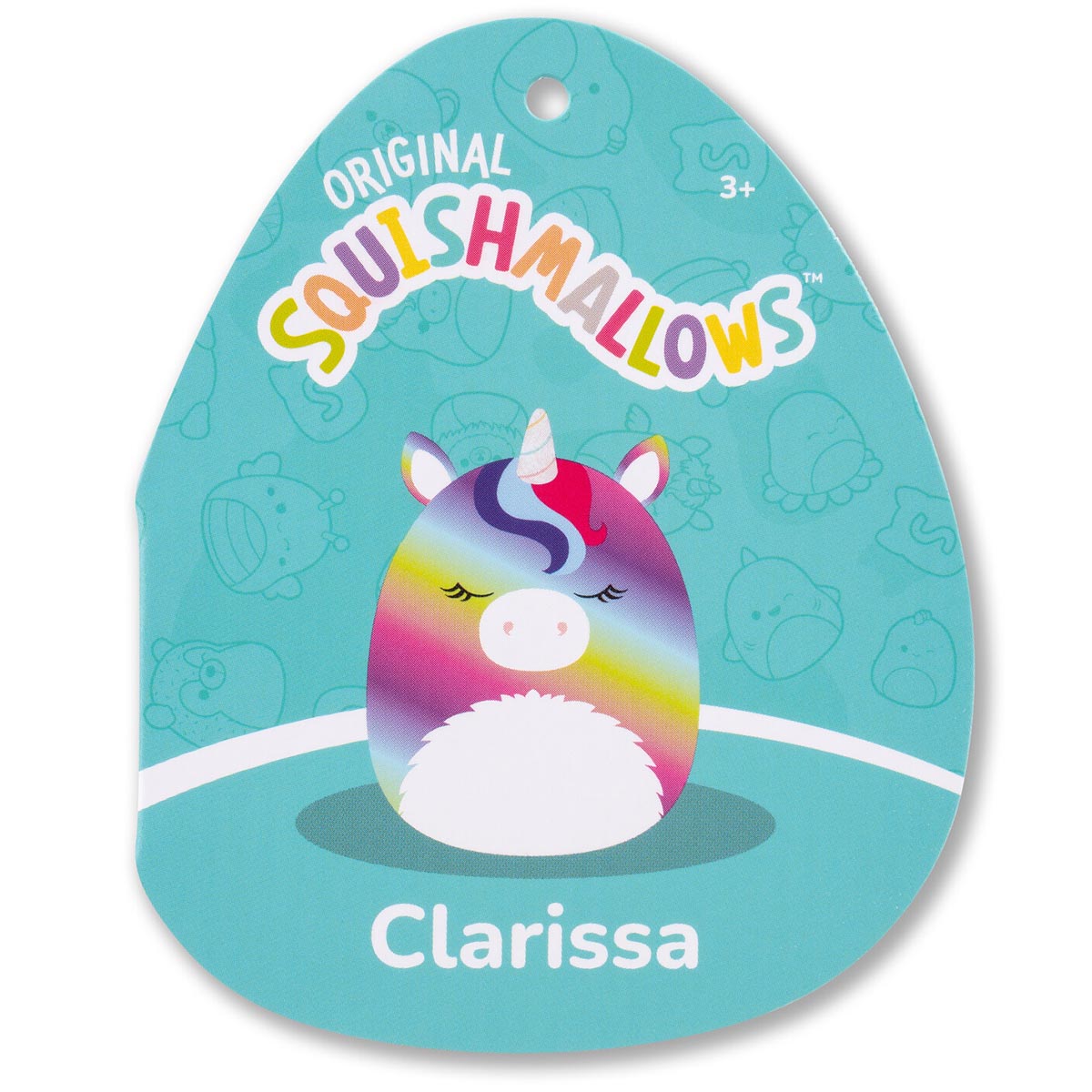 Squishmallows 8" Clarissa the Rainbow Unicorn with Fuzzy Belly | Jazwares / Squishmallows   Squad