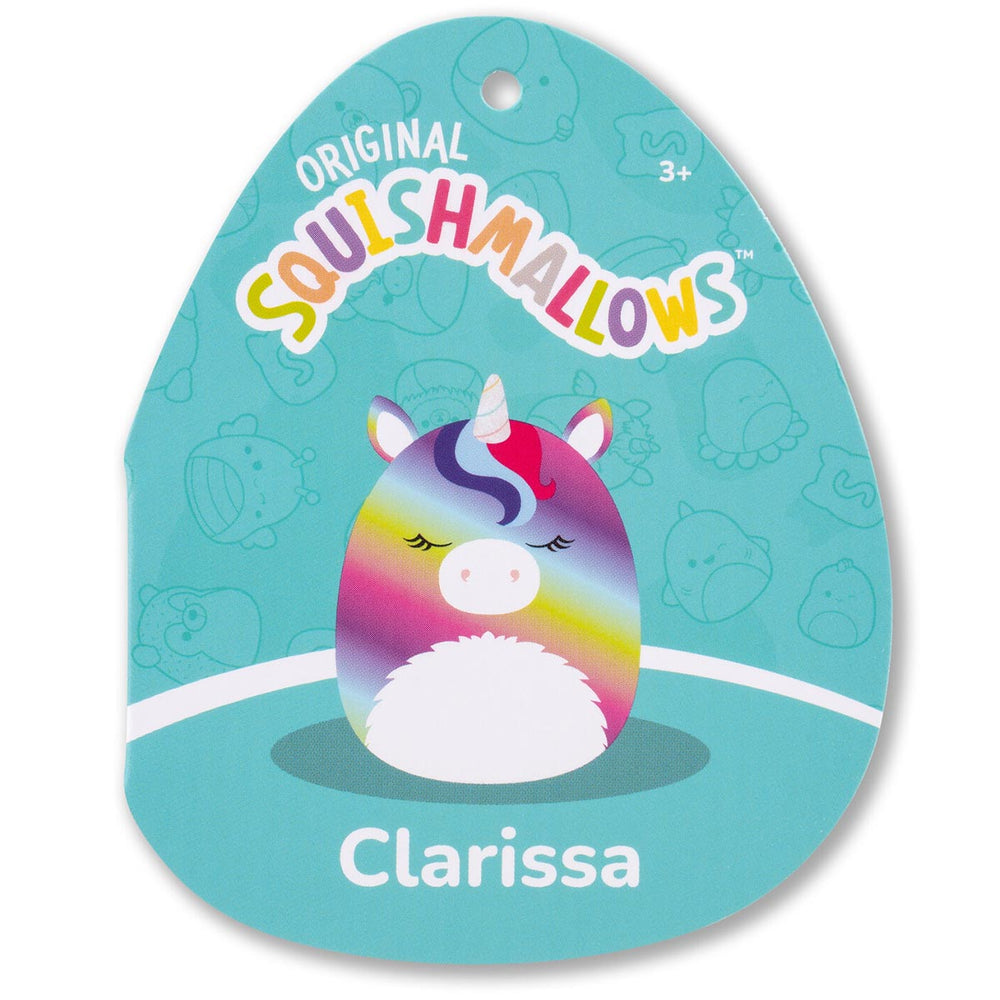 Squishmallows 8" Clarissa the Rainbow Unicorn with Fuzzy Belly | Jazwares / Squishmallows   Squad