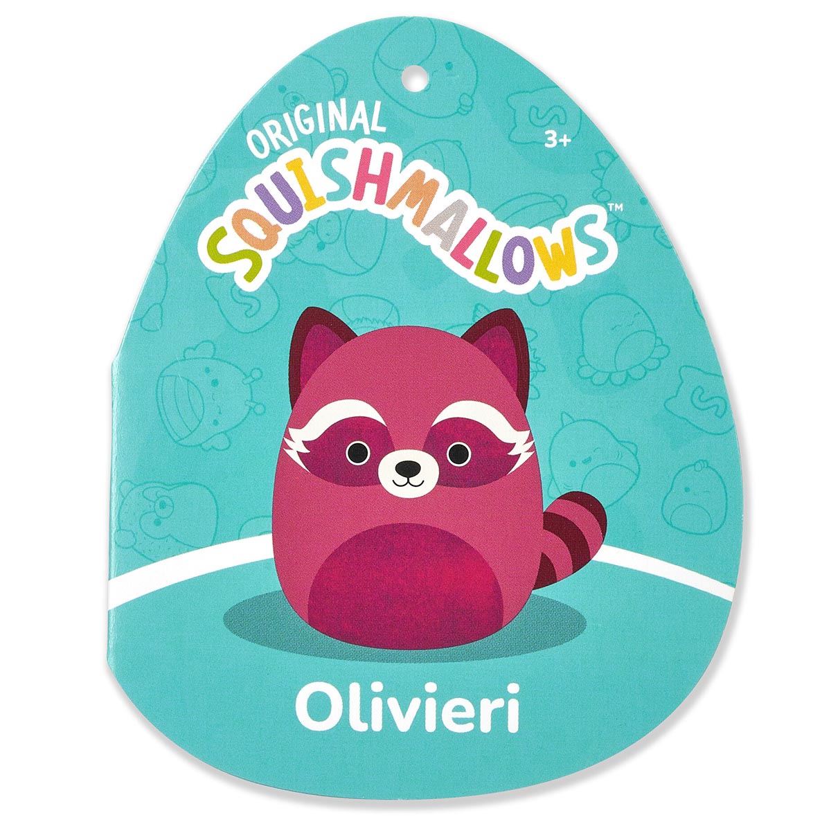 Squishmallows 8" Olivieri the Maroon Raccoon with Velvet Accents | Jazwares / Squishmallows   Squad