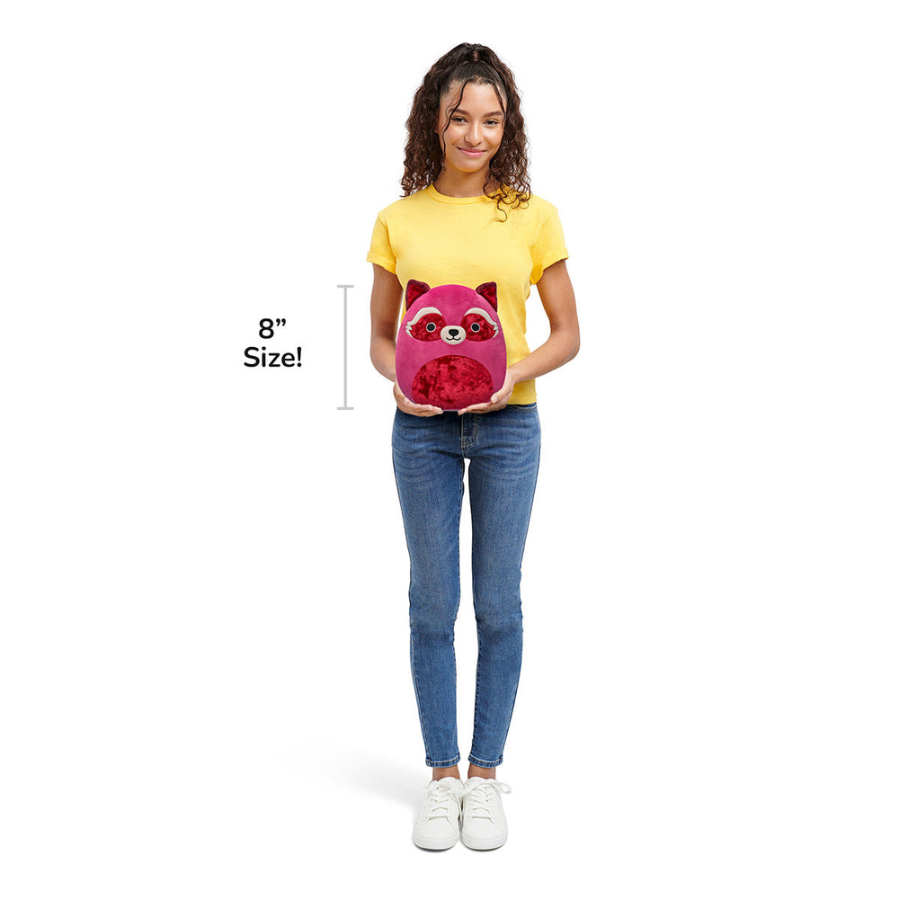 Squishmallows 8" Olivieri the Maroon Raccoon with Velvet Accents | Jazwares / Squishmallows   Squad