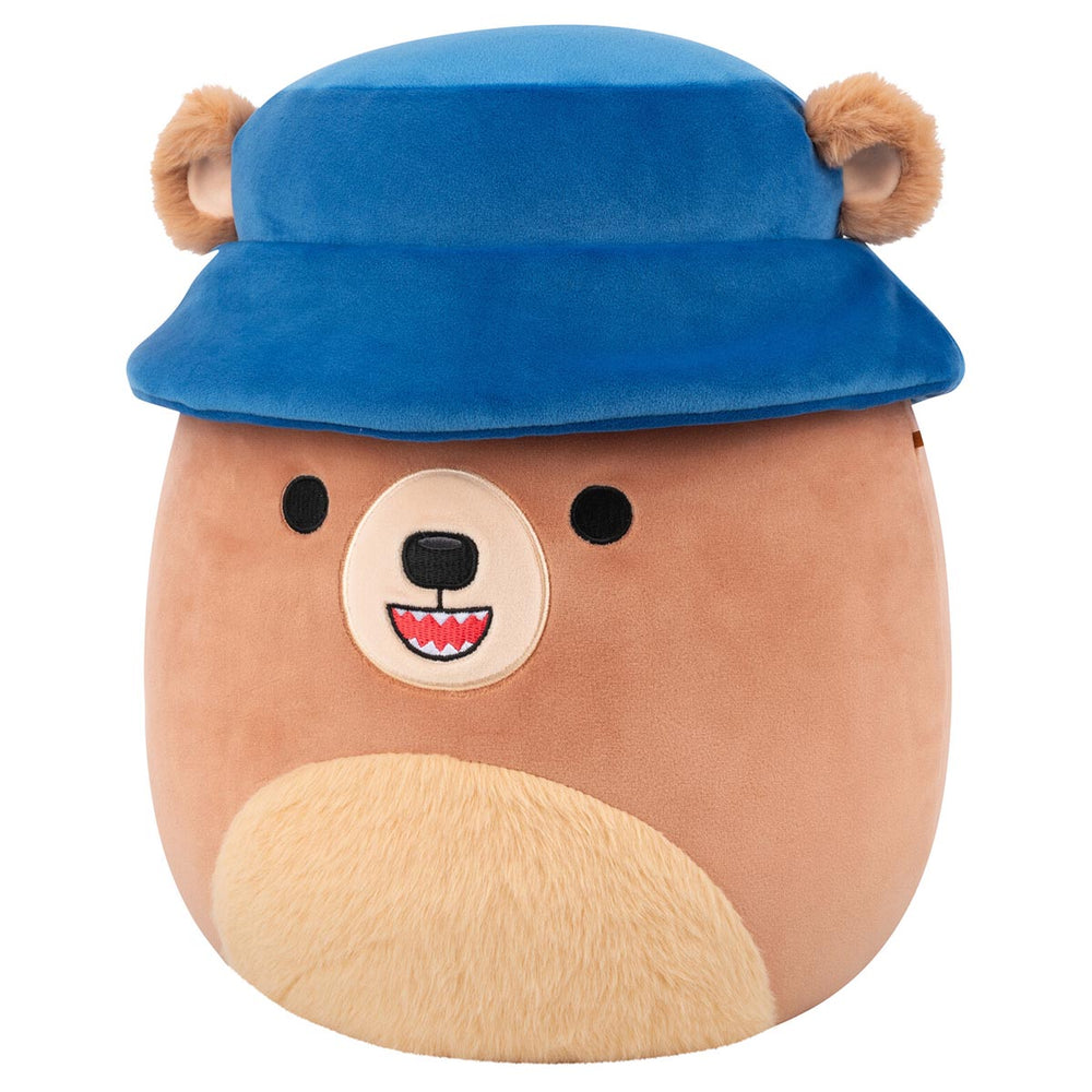 Squishmallows 12" Stokely the Brown Kodiak Bear with Bucket Hat | Jazwares / Squishmallows   Squad