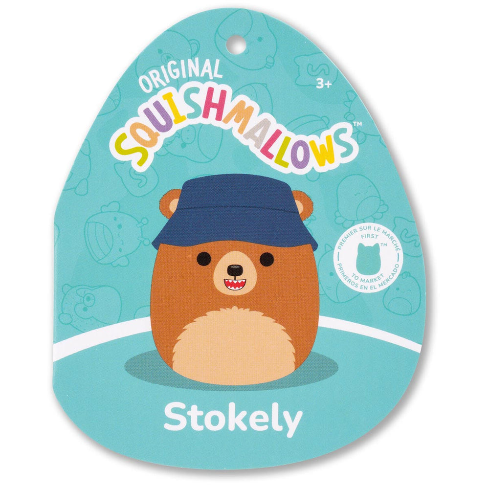 Squishmallows 12" Stokely the Brown Kodiak Bear with Bucket Hat | Jazwares / Squishmallows   Squad