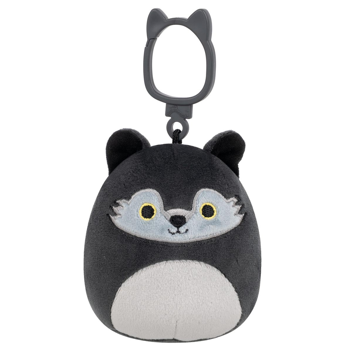 Squishmallows 3.5" Dmitri the Dark Grey Wolf Clip | Jazwares / Squishmallows   Category|  Squad