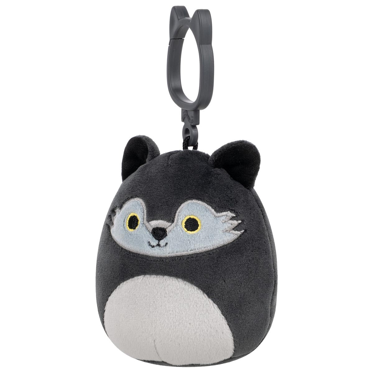 Squishmallows 3.5" Dmitri the Dark Grey Wolf Clip | Jazwares / Squishmallows   Category|  Squad