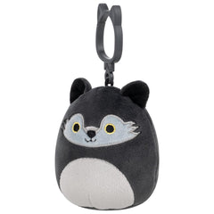 Squishmallows 3.5" Dmitri the Dark Grey Wolf Clip | Jazwares / Squishmallows   Category|  Squad