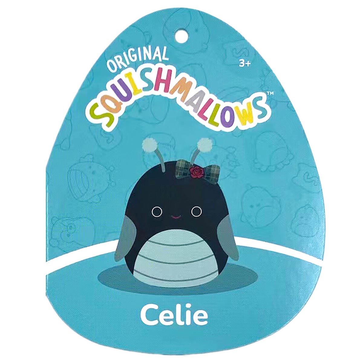 Squishmallows 14" Celie the Teal and Black Grasshopper with Bow | Jazwares / Squishmallows   Category|  Squad